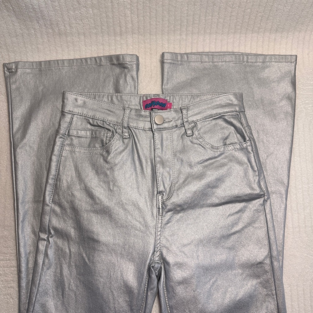 Edikted Silver Flare Jeans